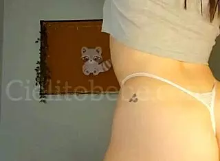 She dances in white thong string flashing wide open ass trailer