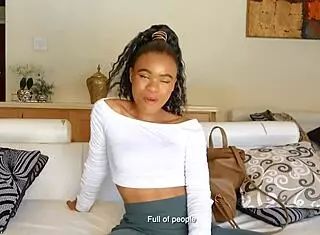 Amateur BIG TITS Ebony Babe POV SLOPPY DEEPTHROAT Reverse Cowgirl