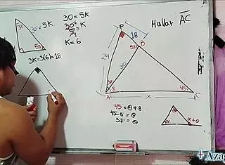 sexual math lesson reveals nerdy asian student's area