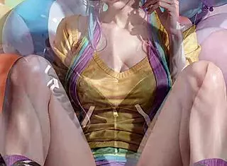 Ai Generated Pastel Goth Spreads Legs Revealing Sexy Fantasy Pussy Closeup!