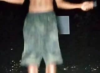 Skinny beauty's homemade park casting interview