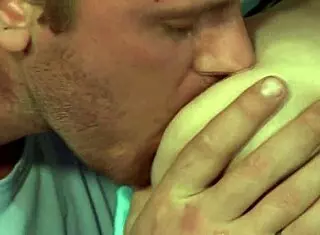 shaved big natural tits housewife milf cowgirl rides cock