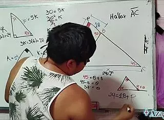 sexual math lesson reveals nerdy asian student's area