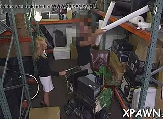 Astonishing young babe rough fucked tight pussy in shop 😈🍆