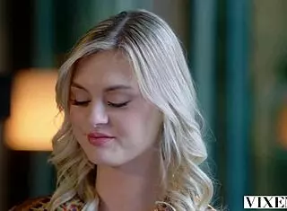 Amber Moore Rides Boss Thick Cock Deepthroat Facial Blonde Brat!