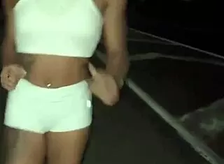 Married Woman in Tiny White Shorts Gets Tempting Ride Offer