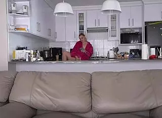 Stepdad catches stepdaughter watching anal porn begging creampie