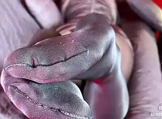 my anthracite nylons rub feet teasing your face up close