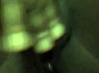 black slut fingers wet pussy solo creampie tease