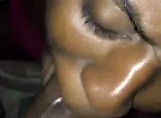 monster black cock sloppy suck leads to huge cumshot