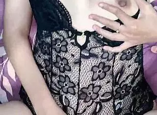 Hijab girl craves vibrator and cock double play