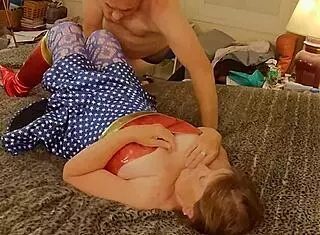 Granny, wanna lick my patriotic dick creampie?