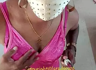 Indian Cd Lara Dsouza Pink Satin Nighty Fuck