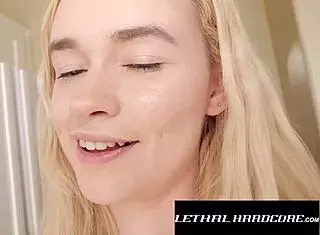 stepdad pounds petite blonde after prom deepthroat ride