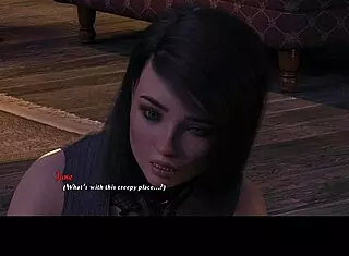 lesbian futanari masturbates hard in tense game part 1