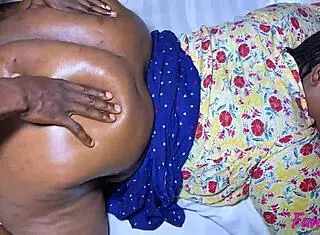 Fat ebony school teacher skirt up big ass fucked homemade bedroom closeup