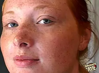 Redhead double penetration bukkake facial after group ass pounding