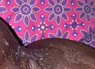 ebony slut takes bbc creampie deep in her squirting pussy