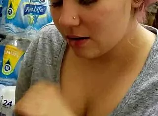 secret blowjob break at work on monster bbc