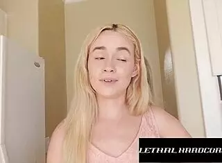 stepdad pounds petite blonde after prom deepthroat ride