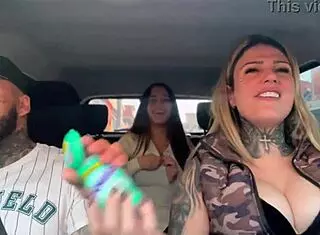 Uber Driver Fucks 18yo Silicone Passenger Wet Pussy In Car