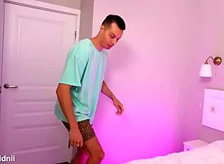 step-bro sniffs panties then eats pussy keeps it from stepdad?