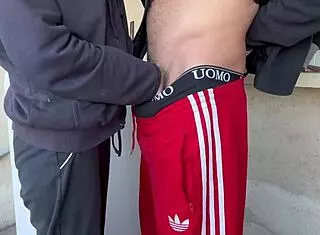 Neighbor blowjob in laundry cums in mouth 😍 accidental homemade sex!