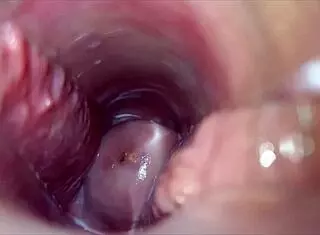 Vaginal orgasm throbs in extreme close-up pussy view!