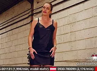 kneel for leather mistress, that's your spot my toy slut