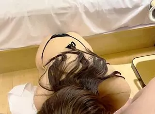 Chubby perfect big tits slut overflows juices riding huge cock hungrily!