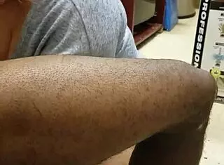 secret blowjob break at work on monster bbc