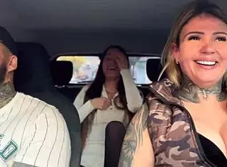 Uber Driver Fucks 18yo Silicone Passenger Wet Pussy In Car