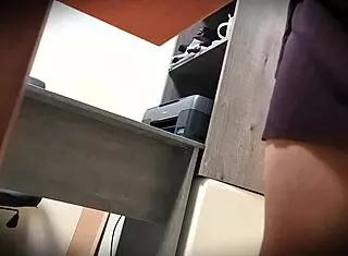 Upskirt Mexican secretary Nataly no panties miniskirt public tease