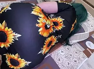 Stepmom Invites Stepson to Bed Exposing Big Natural Tits and Ass