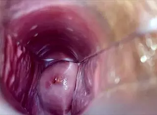 Vaginal orgasm throbs in extreme close-up pussy view!