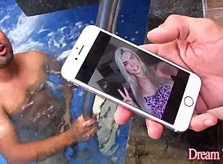 Blonde ts slut carol penelope sucks off three guys hungrily