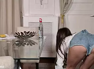 seductive candie luciani tempts businessmen for wild dp in bedroom 👅