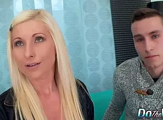 blonde housewife vanessa hell moans as old bull anally plows her before cuckold husband