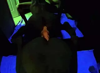 roxy slobbering on huge cock while dildo fills her up!