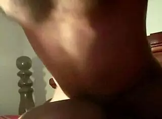 he cums on my ebony ass while i'm belly down doggystyle