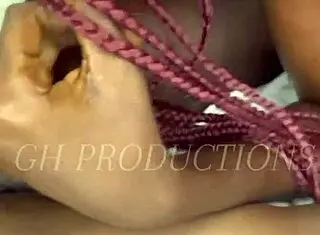 African couple massages petite bodies in hot foreplay