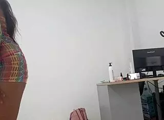 Big ass latina dances sexy lingerie for boyfriend phone call