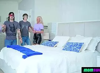 😍 single stepmoms surprise college stepsons with wild orgy swap! 🔥🍑💦