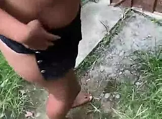 Neighbor Greets Me with His Throbbing Hard Cock