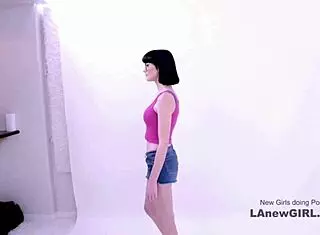 producer seduces beautiful brunette model in casting audition