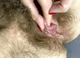 Blonde's Wet Hairy Pussy Nose Fetish Orgasm Masturbation Huge Clit Lips