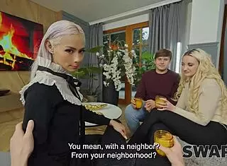 Watch us swap wives for first bisexual 3some monster cock bang?