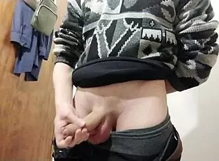 construction noise outside but i'm stroking my huge cock anyway