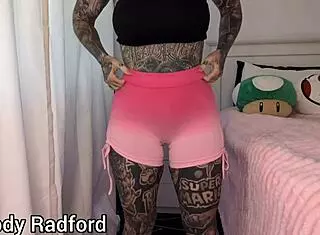 melody radford's huge fake tits burst outta gym leggings haul
