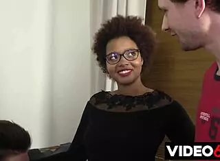 Ebony group ass pussy pounding turns Polish date into interracial sex frenzy